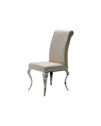 SILLA ·BARROQUE· ACERO BEIGE